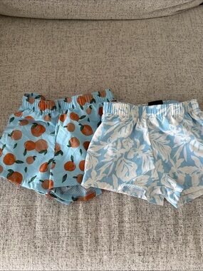 Kids Light Blue Printed SWIM Shorts - 2-Pack